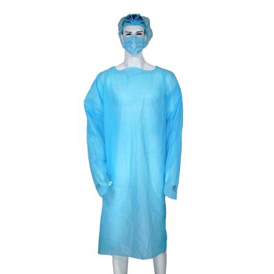 China AAMI BP70 Level 3 Disposable CPE Isolation Gown For Laboratory Food Industry for sale