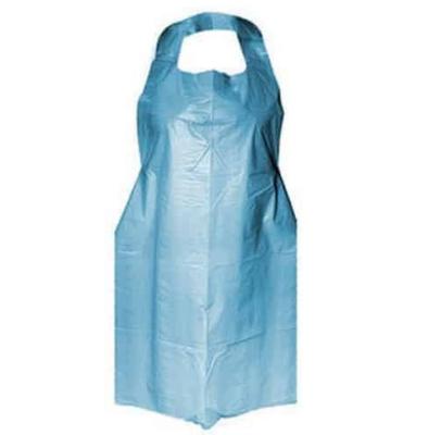 China Espessura da barreira 0.04MM do avental plástico descartável azul de pouco peso anti à venda