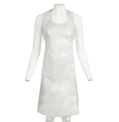 China Embossed Surface PE Apron White Disposable Anti Barrier For Medical for sale