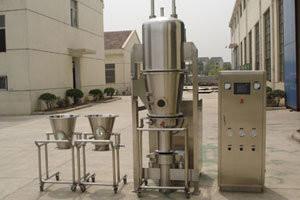 Quality Medicine Fluid Bed Granulator 0.3mpa-0.6mpa Fluidized Bed Powder Coating Machine for sale