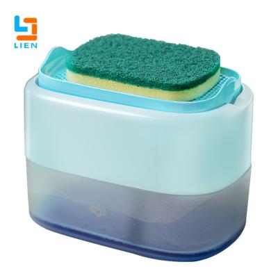 China Lavaplatos Kitchen Soap Dispenser con el ODM material del OEM del ABS de la esponja en venta