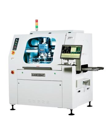 China Genitec Spindle 100mm/s Cnc Pcb Router Machine CCD AC220V Dual Table For Depaneling GAM330AT for sale