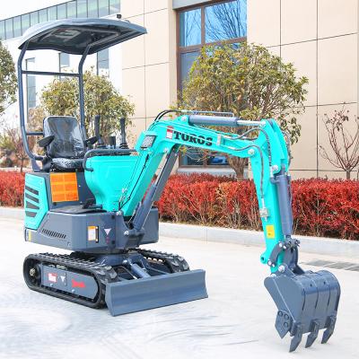 China Green 1.2t Diesel Mini Excavator Equipment Earth Moving Machinery for sale