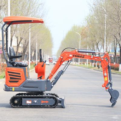 China 1.2 ton Dieselmotor Toros mini graafmachine 22MPa werkdruk Te koop