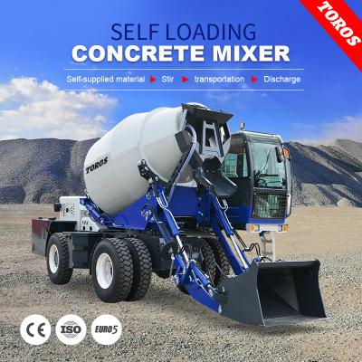 China Mobile Self Loading Concrete Mixer Truck 55KW Automated Operation for sale