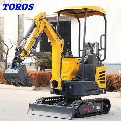 China 1200kg Closed Cabin Diesel Compact Mini Digger 30° Max Gradeability for sale
