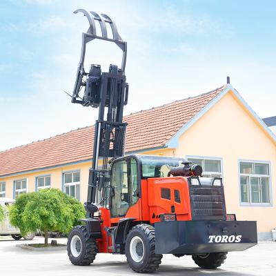 China 4 Wheel On Road Off Road Forklift 5000Lbs For Construction Site for sale