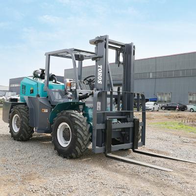 China EPA 5 Ton Rough Terrain Forklift 4wd for sale