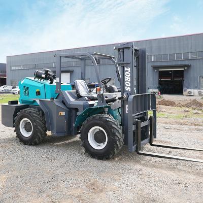 China TOROS Powerful Compact Rough Terrain Forklift For Heavy Duty Material Handling for sale