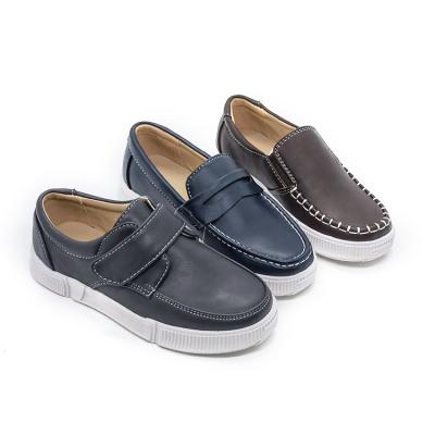 China Massage Guangzhou High Quality Children's Stylish Shoes For Boys Kids Black Leather Student School Shoes for sale