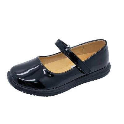 China Round OEM Kids Black School Shoes Mary Jane With Classic Non-slip Light Girls School Uniform Shoes for sale