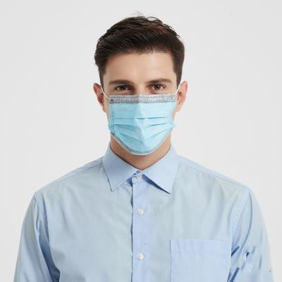 China High Breathability Blue Face Mask  Disposable Non Woven Face Mask for sale