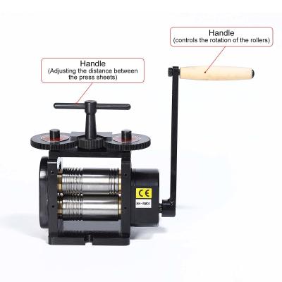 China Small Jewelry Manual Rolling Mill Machine 110/130mm 110V-220V for sale