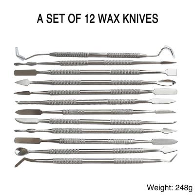China 12 Uds herramientas de tallado de cera de acero inoxidable 20*12cm para odontología en venta