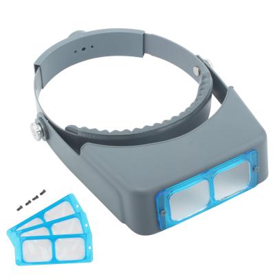 China Binocular Glass Jewelry Accessories Tools Magnifiers Double Lens Reading Head Wearing for sale