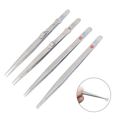 China Stainless Steel Jewelry Tweezers Tools Anti Slip Pointed Fine for sale