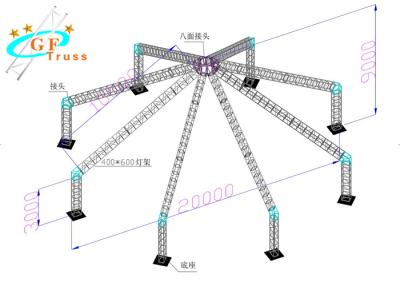 China Aluminum Arch Truss Curve Stage With Canopy Ladder Shape for sale