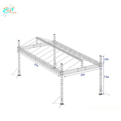 China Spigot Events Square 8M 520*760mm Aluminum Stage Truss for sale