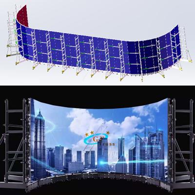 中国 640*480mmのキャビネット サイズのための軽量LEDスクリーンのトラス グループ サポート トラス システム 販売のため