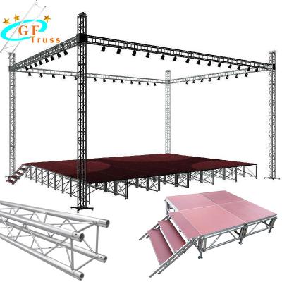China Outdoor Events Portable Aluminum Stage For Truss Roof Systems for sale