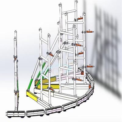 China Ladder Shape Curved LED Screen Truss Group Support Truss System for sale