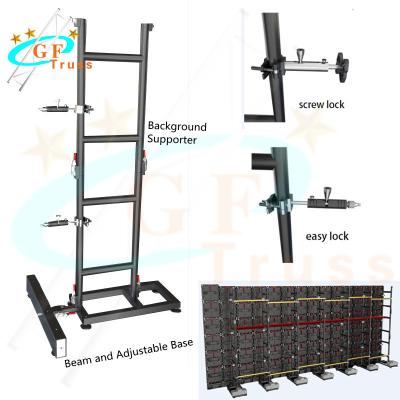 China 6061 Aluminum LED Screen Truss Wall Ground Stacking System Quick Ground Stack Install for sale
