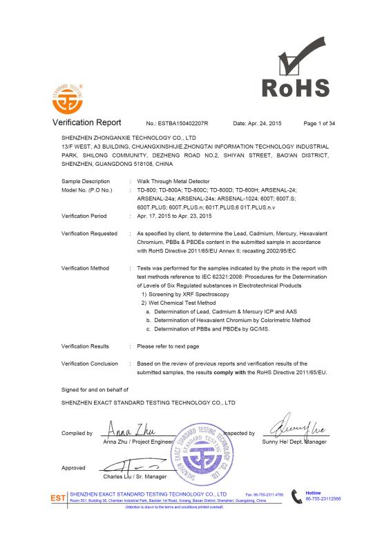 ROHS - Heyuan Zhonganxie Technology Co., Ltd