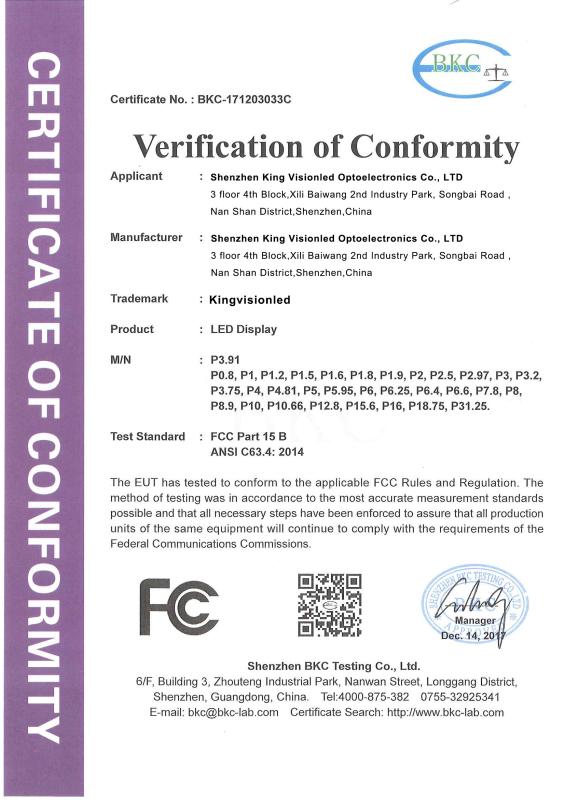 FC - Shenzhen King Visionled Optoelectronics Co.,LTD