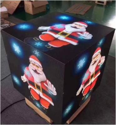 China 3d Led Cube Display HD 640x640mm Advertising Custom Shape Led Screen for sale