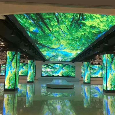 China 192x192mm Column Led Display Cylindrical Led Sky Screen P2.5 P3 Square Meeting for sale