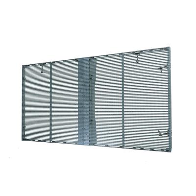 China Transparent Window Glass Led Video Curtain Screen Wall TV P10.4MM for sale