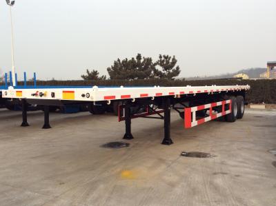 China 30T Capacity 40ft 2 axles  ISO Semi FlatBed Container Truck Trailer for sale