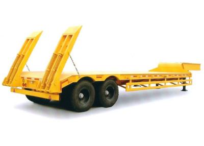 China 13m 30T Heavy Duty Low Loader Trailer , 2 Axles Lowboy Semi Trailer for sale