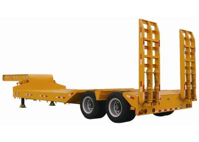 China 13m 50T Super lower Clearance Low Bed Semi Trailer with 2 axles and Tire Exposed for sale