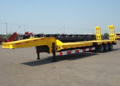 China 14m-17m Tri Axle Detachable Gooseneck Lowboy Trailers For Long And Heavy Cargos for sale