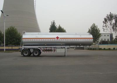 China 30400L Carbon Steel Tanker Trailer , 2 Axles Diesel Liquid Fuel Tanker Semi Trailer for sale