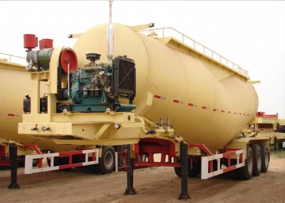 China Cement Powder Transport Dry Bulk Pneumatic Tank Trailers Tri Axles 39000L Volume for sale