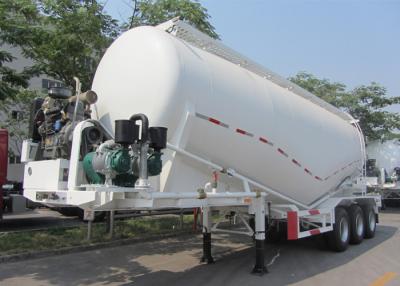 China 33000L Dry Bulk Cement Powder Tanker Semi Trailers With Carbon Steel Material for sale