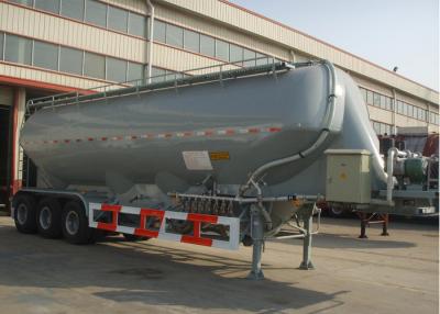 China remolques neumáticos a granel secos del tanque de la aleación de aluminio 37000L con tres árboles en venta