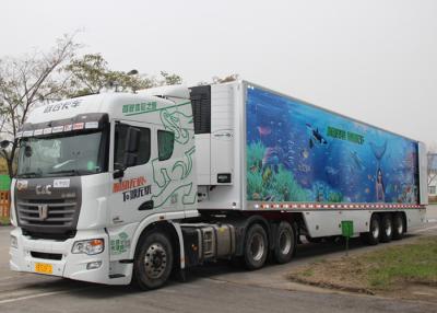 China 80000L 40FT 3 Axles Refrigerated Semi Trailer , Enclosed Box Reefer Trailer for sale