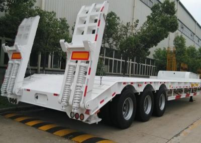 China 70 Ton 3 Axles Gooseneck Lowboy Semi Trailer For Heavy Duty Vehicles Delivery for sale