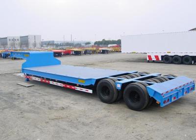 China Swivel Axles Low Bed Semi Trailer For Heavy Machine Transport 30T-150T for sale