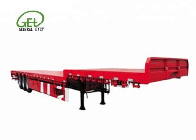 China 60T Payload 45ft 53ft double Flat deck Low Flatbed Semi Truck Trailer for sale