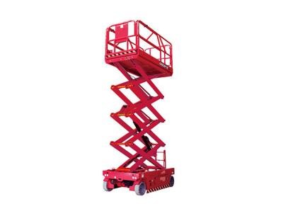 China 32ft Height Lift Four Wheel Drive Two Man Electric Scissor Lift Machine CE Passed for sale