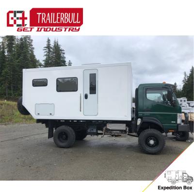 China 4.9m Expedition Truck Body for Motorhome and Flatbed Trucks with Departure Angle Design for sale