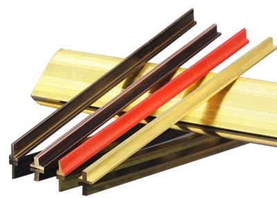 China T Shape Brass Transition Strip Metal Threshold Flooring Trim Tile Transition Edge Strips for sale