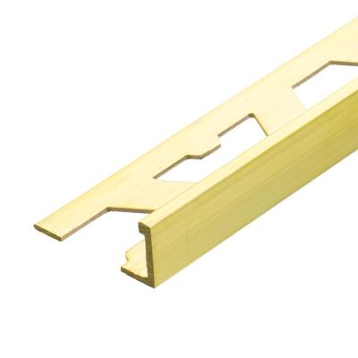 China Furniture Use 2.7m Brass Decorative Strips L Shaped Tile Trim for sale