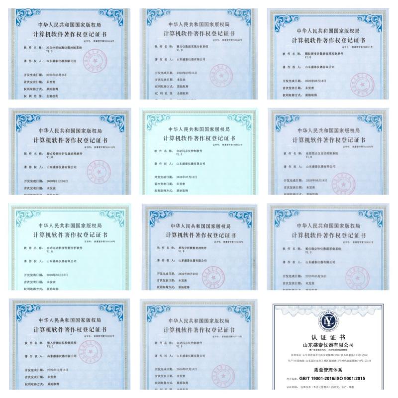 Certificate of Registration - Shandong Shengtai instrument co.,ltd