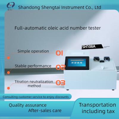 China Test 1-3 oil samples at a time using the color indicator method of SH108A fully automatic oil acid value meter for sale