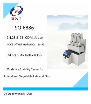 China ISO 6886 Equipamento de ensaio de óleos comestíveis Gorduras vegetais animais Óleos Teste de estabilidade oxidativa à venda